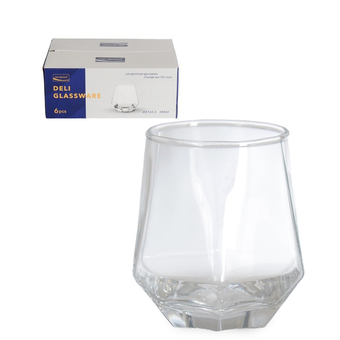 İthal Cam 6Lı Su Bardağı 340ML - Görsel 2