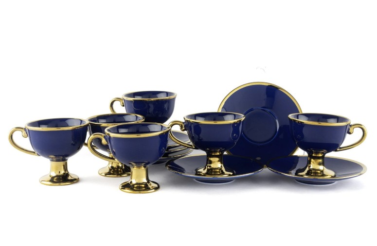 Mikasa Moor Lacivert Gold 6Lı Kahve Fincan Seti
