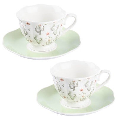 Outlet Tantitoni Cactus 6 Kişilik Kahve Fincan Takımı