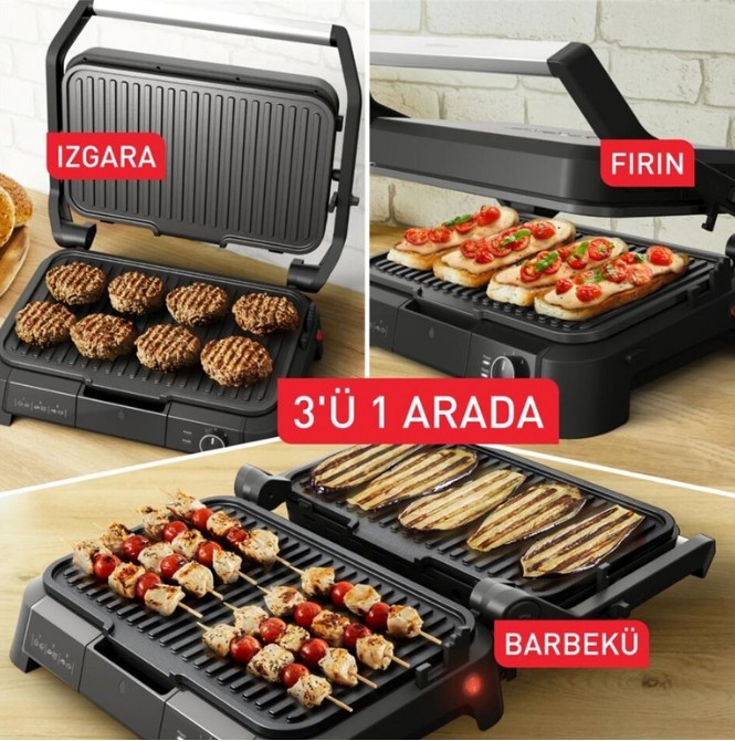 Tefal Süpergrill 3İn1 XL Tost Izgara Barbekü Makinesi - Görsel 2